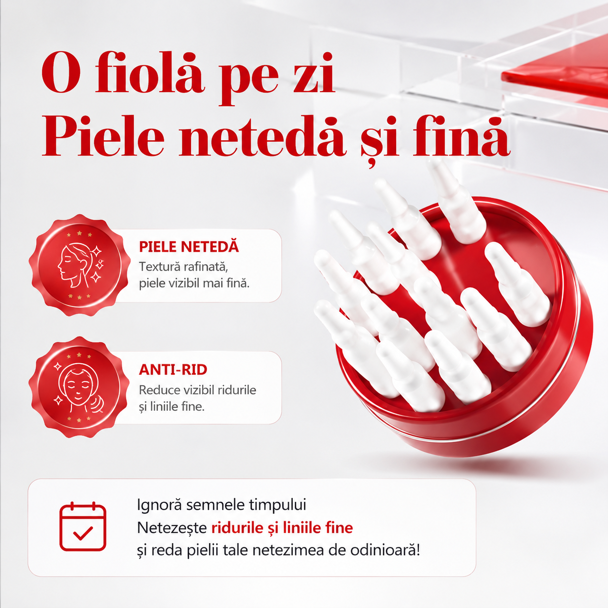 Serul Padoro în Fiole — Formula Premium Anti-Rid si Anti-Imbatranire cu Colagen Hidrolizat, O Fiolă pe Zi pentru Pielea pe Care o Meriți