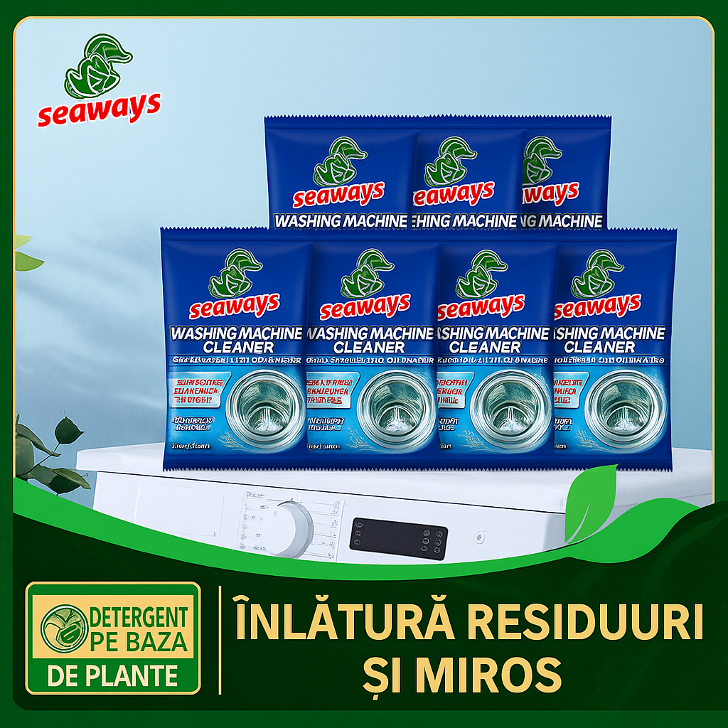 Pudră Magică de Curățare pentru Mașina de Spălat 125g | Elimină 99,9% Mirosurile, Bacteriile și Reziduurile