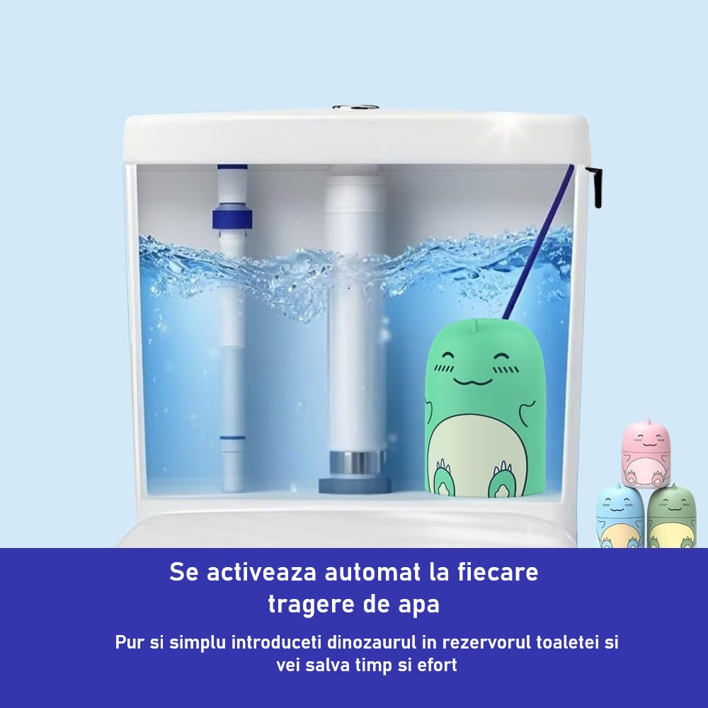 Dino Clean - Odorizant Rezervor Toaletă – Curățenie, Prospețime si Dezinfectare la Fiecare Tragere de Apă