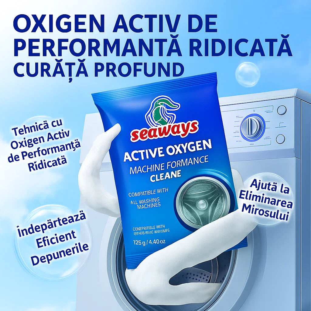 Pudră Magică de Curățare pentru Mașina de Spălat 125g | Elimină 99,9% Mirosurile, Bacteriile și Reziduurile