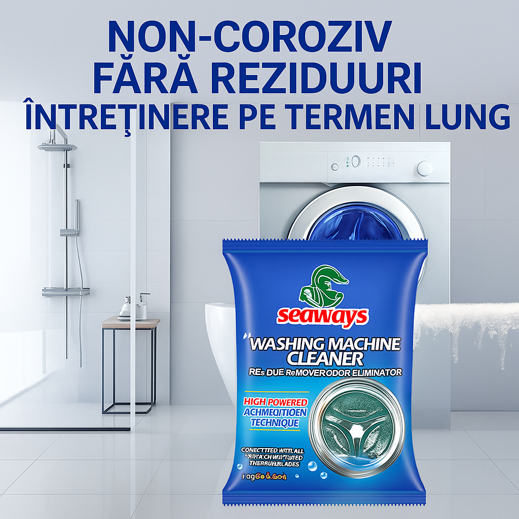 Pudră Magică de Curățare pentru Mașina de Spălat 125g | Elimină 99,9% Mirosurile, Bacteriile și Reziduurile
