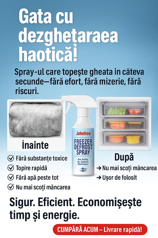Spray Profesional pentru Dezghețarea Rapidă a Congelatorului și Lăzii Frigorifice