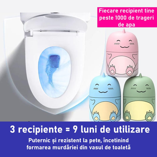Dino Clean - Odorizant Rezervor Toaletă – Curățenie, Prospețime si Dezinfectare la Fiecare Tragere de Apă