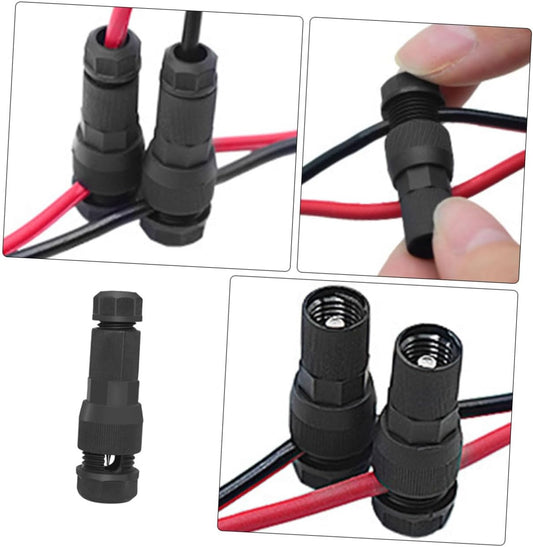 Set 2 Conectori Electrici Impermeabili IP68 – Îmbinare Sigură pentru Exterior, Grădină și Instalații (3 Poli / Universal)