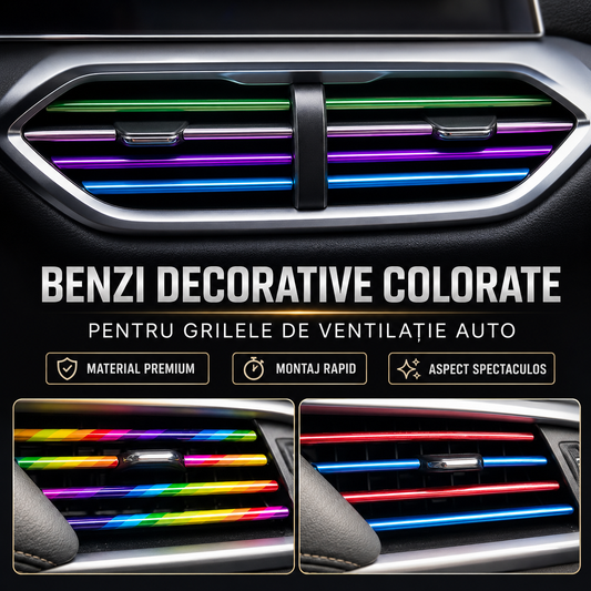 Set 10 Benzi Ambientale Premium pentru Grilele de ventilație Auto ( 20 cm lungime )