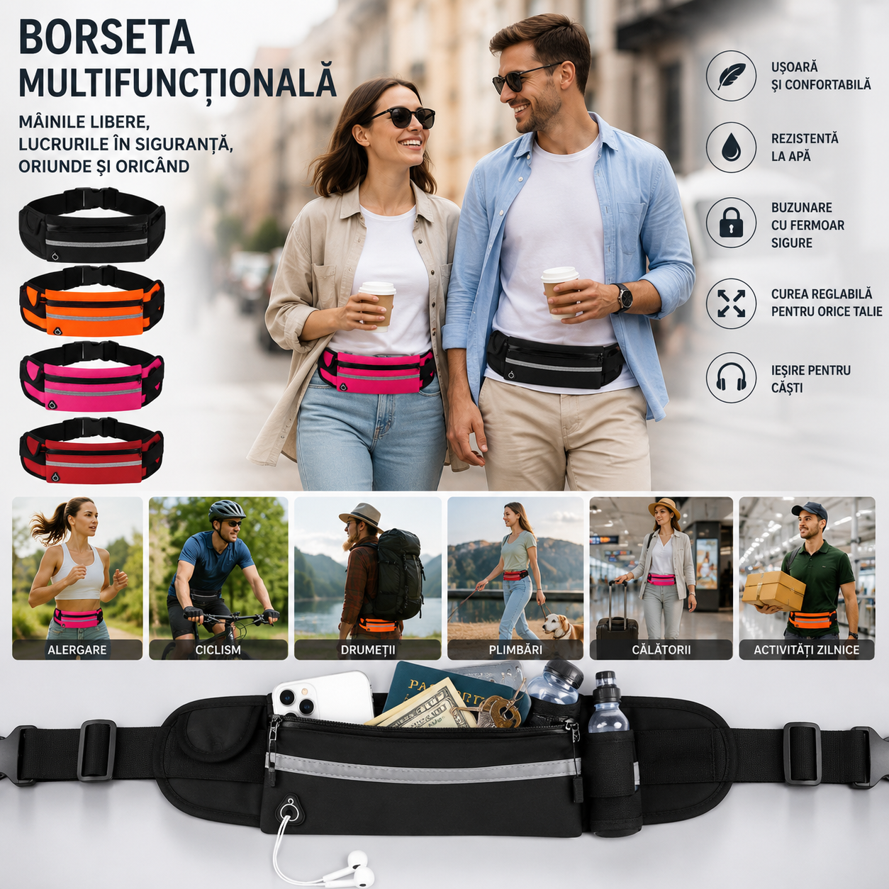 Borseta Multifuncțională — Mâinile Libere, Lucrurile în Siguranță, Oriunde și Oricând
