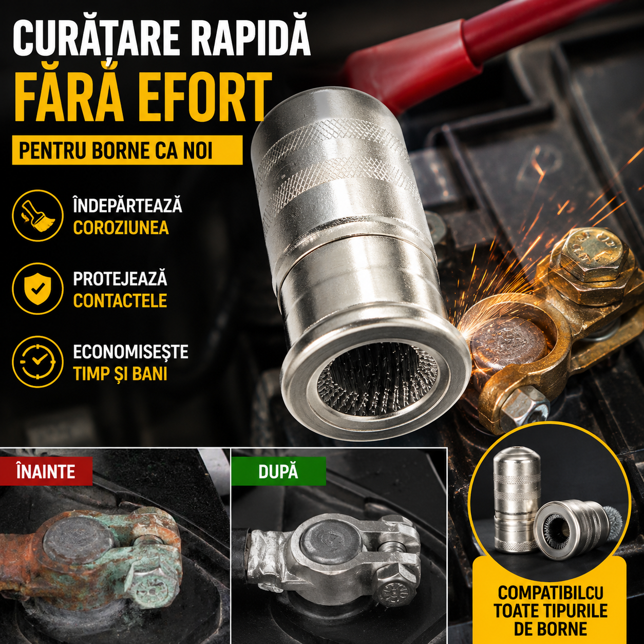 Scula Pentru Curatarea Bornelor Masinii