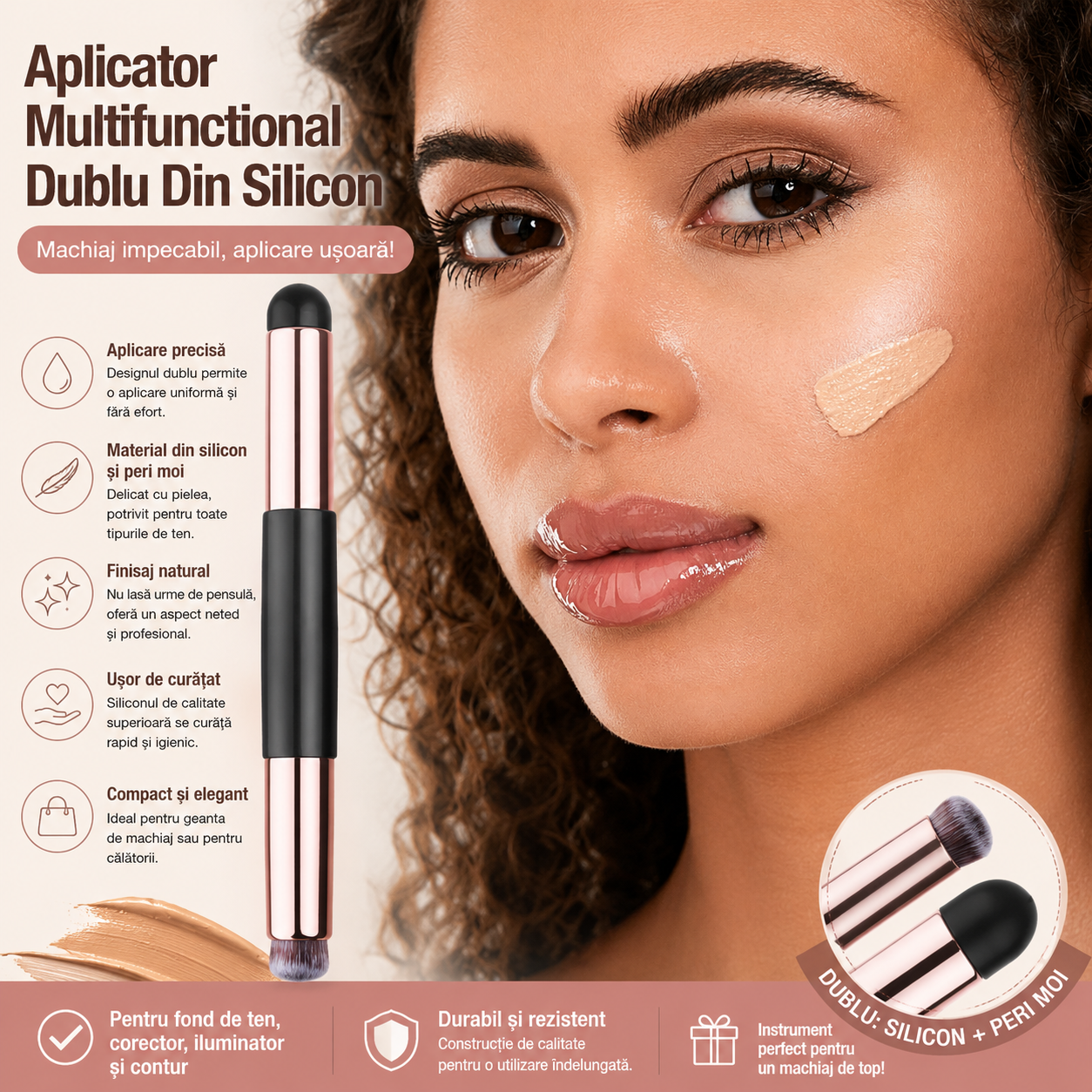 Aplicator Multifunctional Dublu Din Silicon