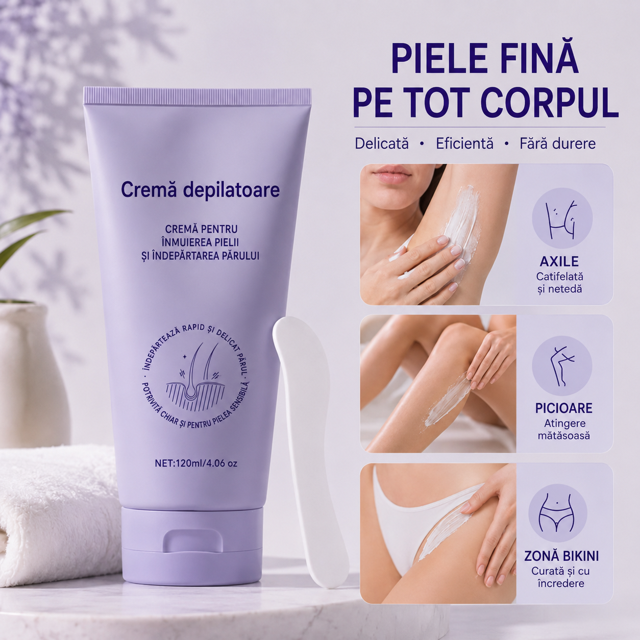 Crema depilatoare pentru piele sensibila