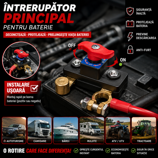 întrerupător principal pentru bateria auto