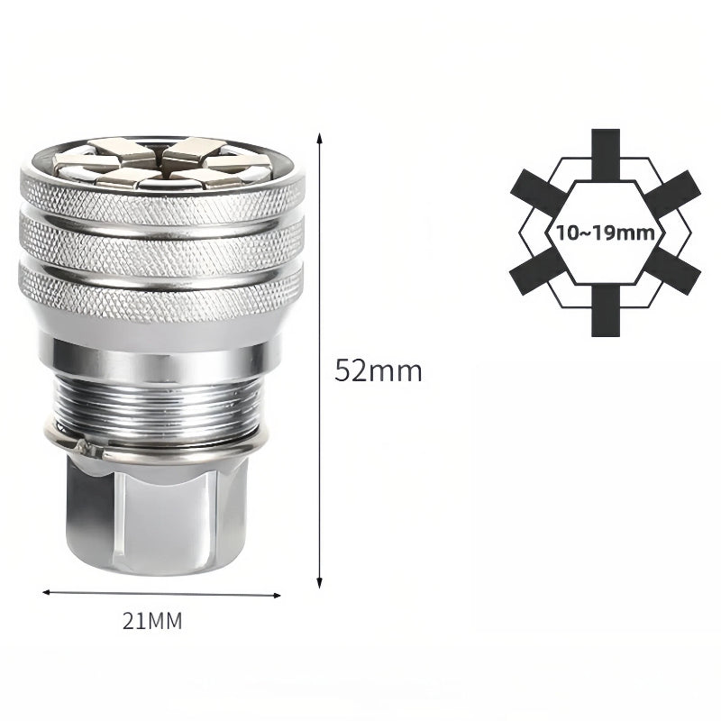 Cap Adaptiv Universal - Se Ajustează Automat pe Orice Șurub sau Piuliță, Manual sau la Bormaşina