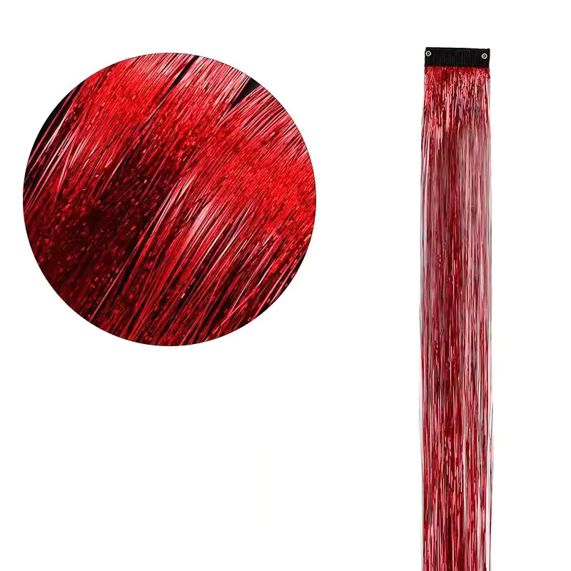 Set Suvițe Sclipitoare pentru Păr ( 1 Set Are 4 BUC Suvite 90CM)