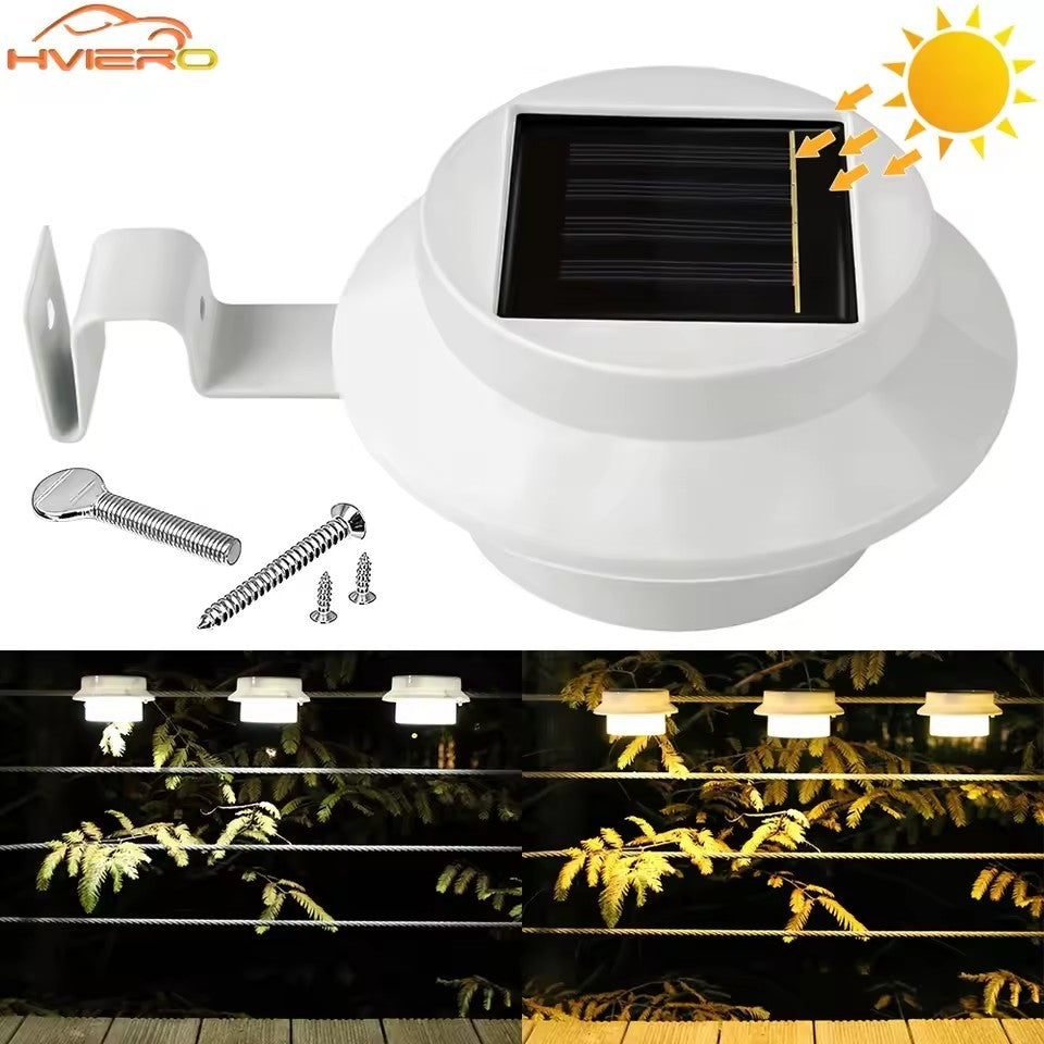 Set 2 Lămpi Solare de Exterior — Prindere pe Jgheab, Gard sau Perete, Fără Cablu și Fără Electrician