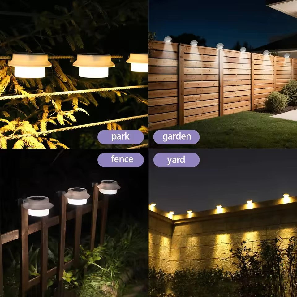Set 2 Lămpi Solare de Exterior — Prindere pe Jgheab, Gard sau Perete, Fără Cablu și Fără Electrician