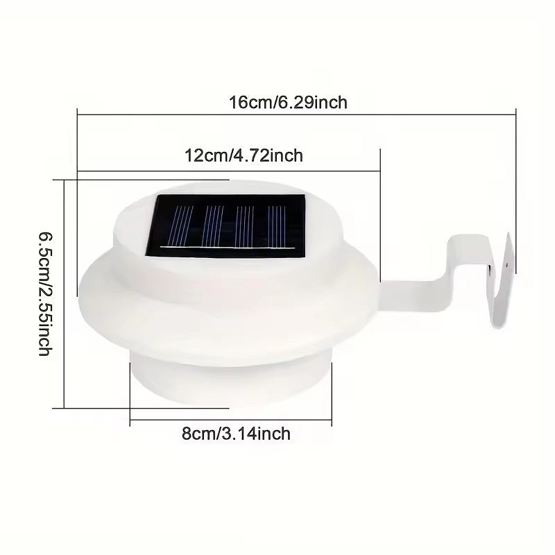 Set 2 Lămpi Solare de Exterior — Prindere pe Jgheab, Gard sau Perete, Fără Cablu și Fără Electrician