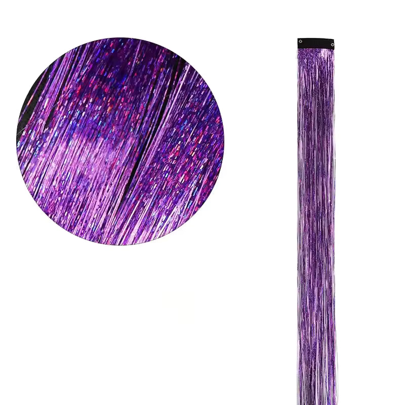 Set Suvițe Sclipitoare pentru Păr ( 1 Set Are 4 BUC Suvite 90CM)