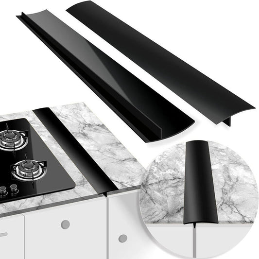 Set 2x Benzi de Silicon Termorezistente pentru Spațiul Dintre Aragaz și Mobilă – Protecție Antimurdărie, Ușor de Curățat