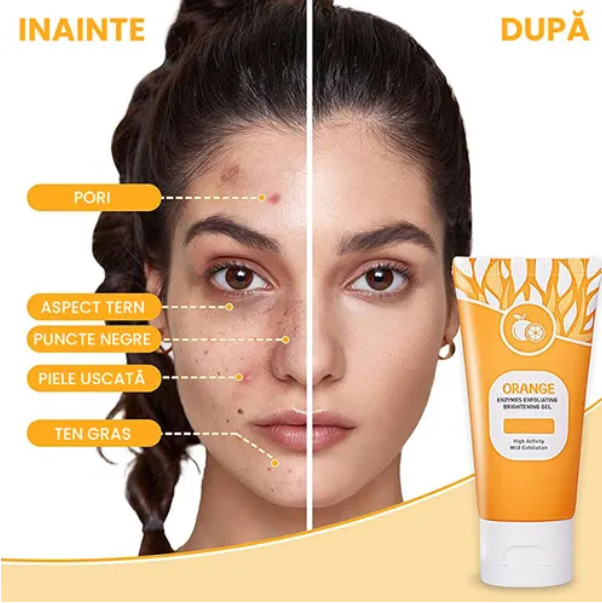 Gel exfoliant enzimatic cu portocale - Pentru fata si corp, 100g