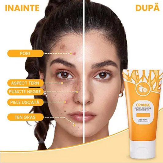 Gel exfoliant enzimatic cu portocale - Pentru fata si corp, 100g