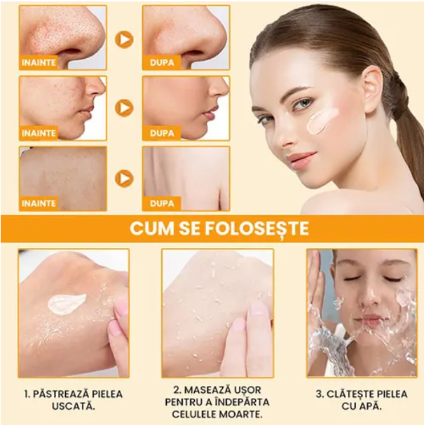 Gel exfoliant enzimatic cu portocale - Pentru fata si corp, 100g