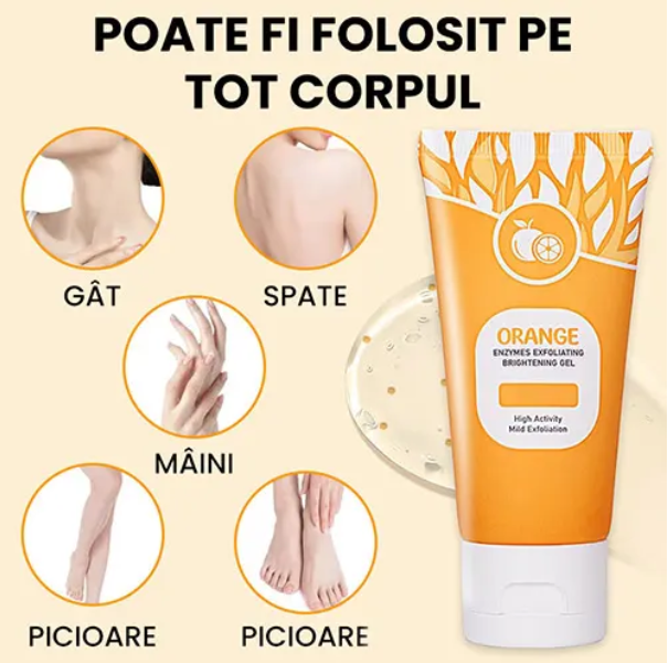 Gel exfoliant enzimatic cu portocale - Pentru fata si corp, 100g