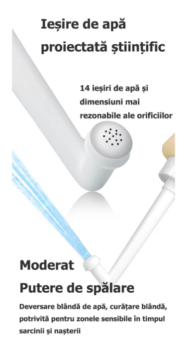 Mini Duș Portabil cu Jet Controlat - Curățare delicată pentru mamă & bebeluș