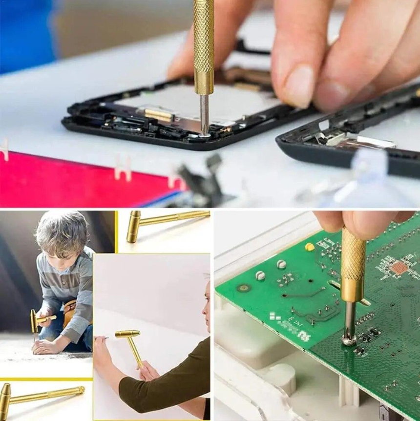 Ciocan Multifuncțional 6 în 1 cu Șurubelnițe Ascunse – Design Compact, Elegant și Extrem de Practic