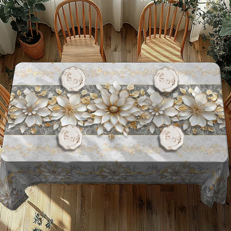 Față de Masă 3D Model Floral — Transformă Orice Masă într-un Colț de Natură, 140x200cm