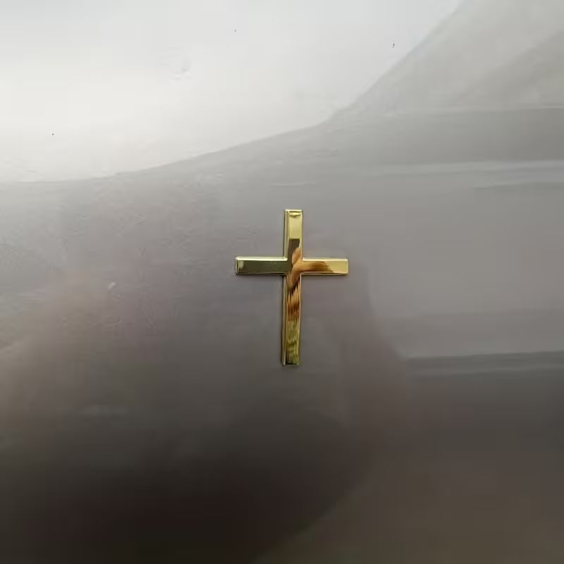 SET 1+1 GRATIS - Cruce Sfânta Metalică, Autoadezivă Pentru Mașină sau alte suprafețe