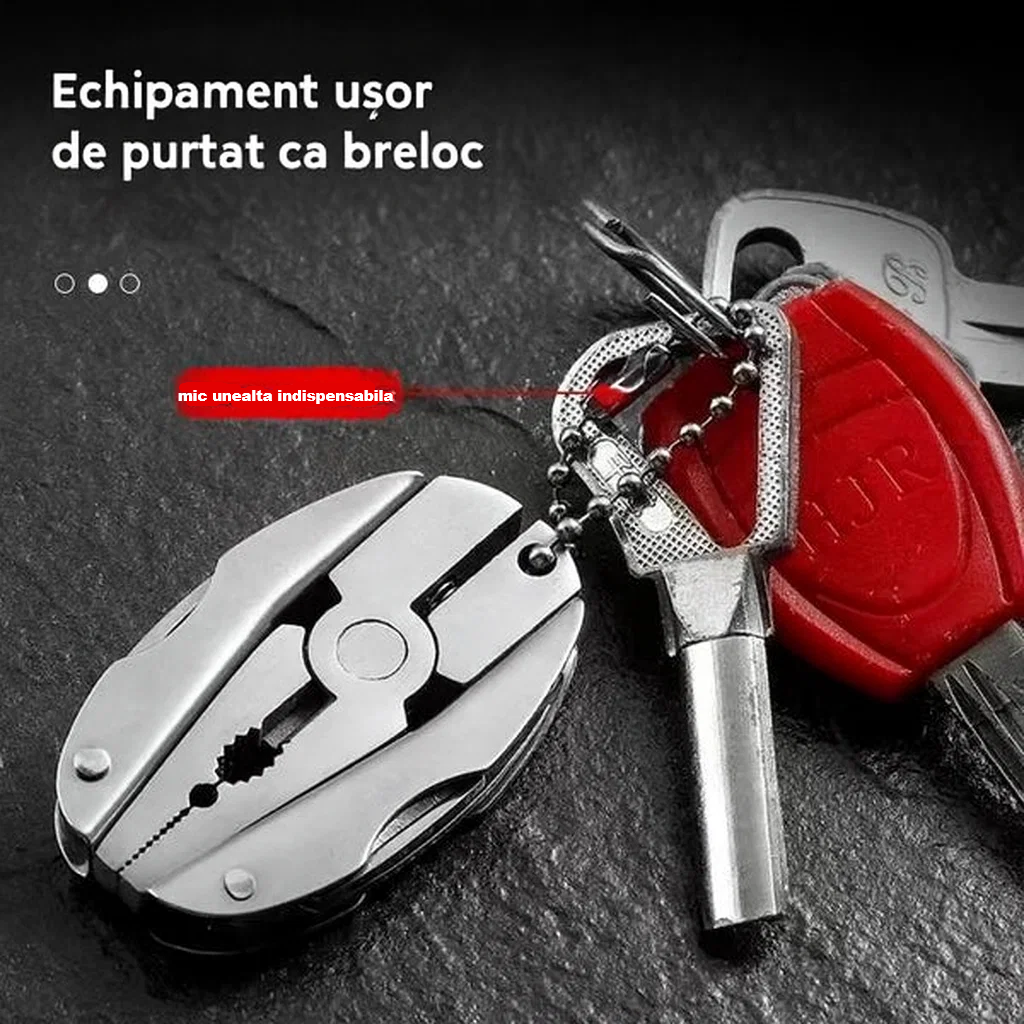 Clește Multifuncțional Pliabil Tip Breloc – 7-în-1 | Compact, Rezistent & Mereu la Îndemână