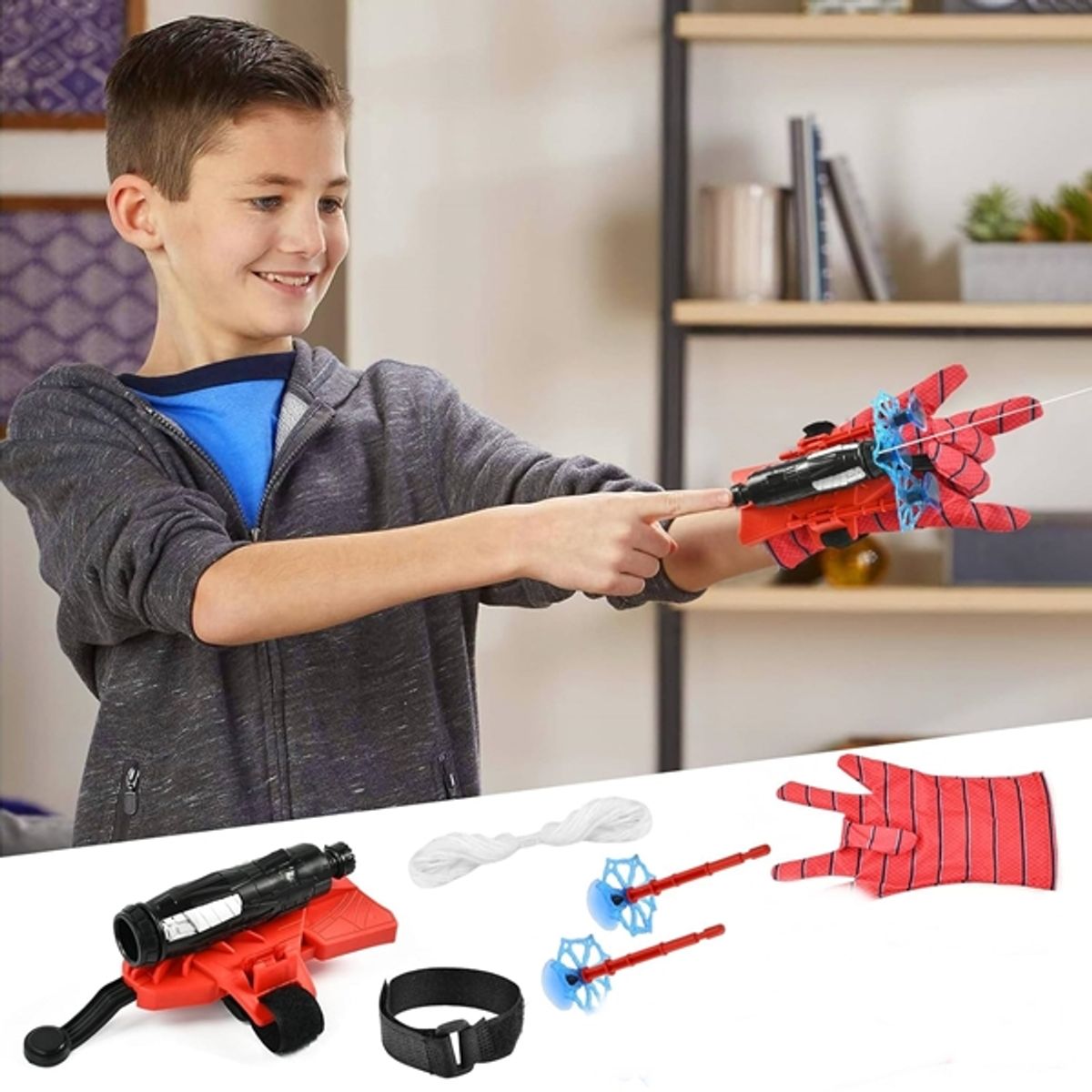 Mănușa Spider-Man cu Lansator + Ventuze
