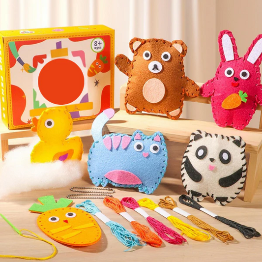 Set Complet De Cusut Pentru Copii - Contine 6 Papusi Diferite