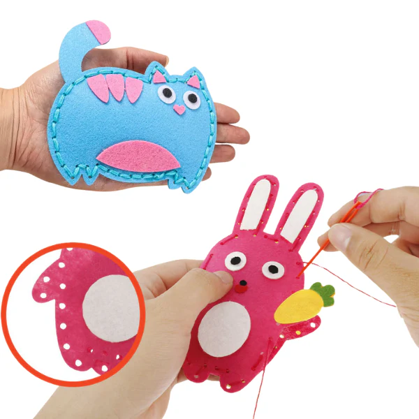 Set Complet De Cusut Pentru Copii - Contine 6 Papusi Diferite