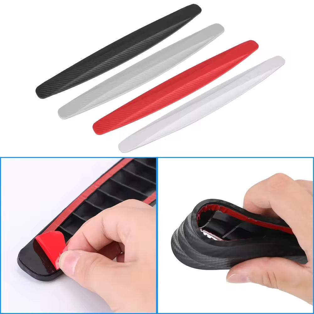 Set 2x Protecții Auto din Silicon – Anti-Zgârieturi, Mascare Imperfecțiuni, Model Carbon