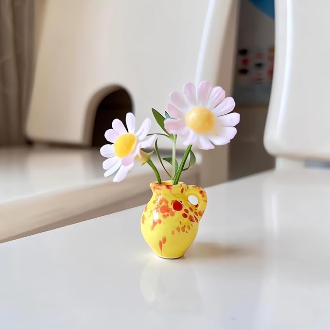 Set 8 Mini Vaze Ceramice Magentice Pentru Frigider – Transformă Orice Loc în unul Plin de Natura